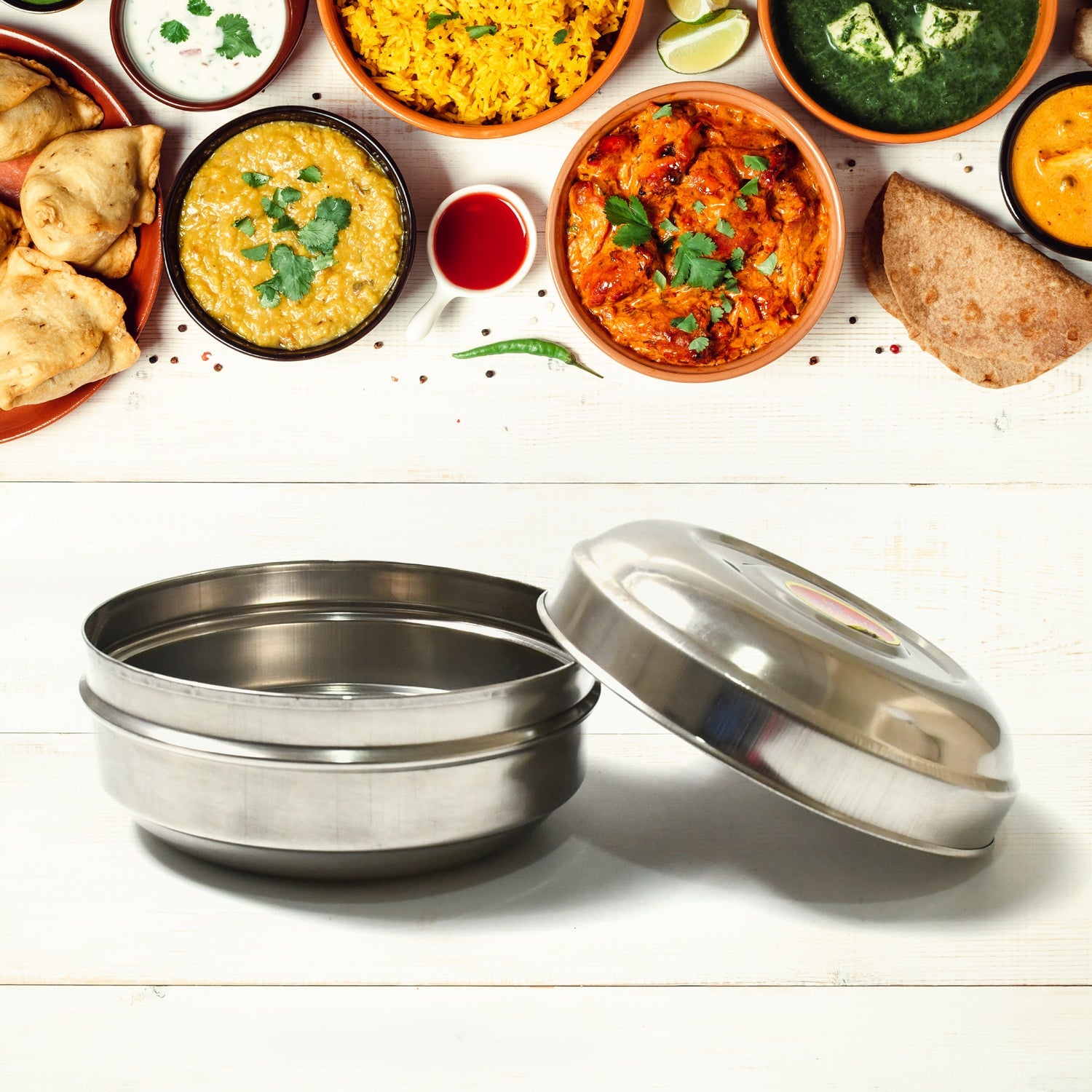 Multi-Purpose Stainless Steel Round Shape Tiffin Box