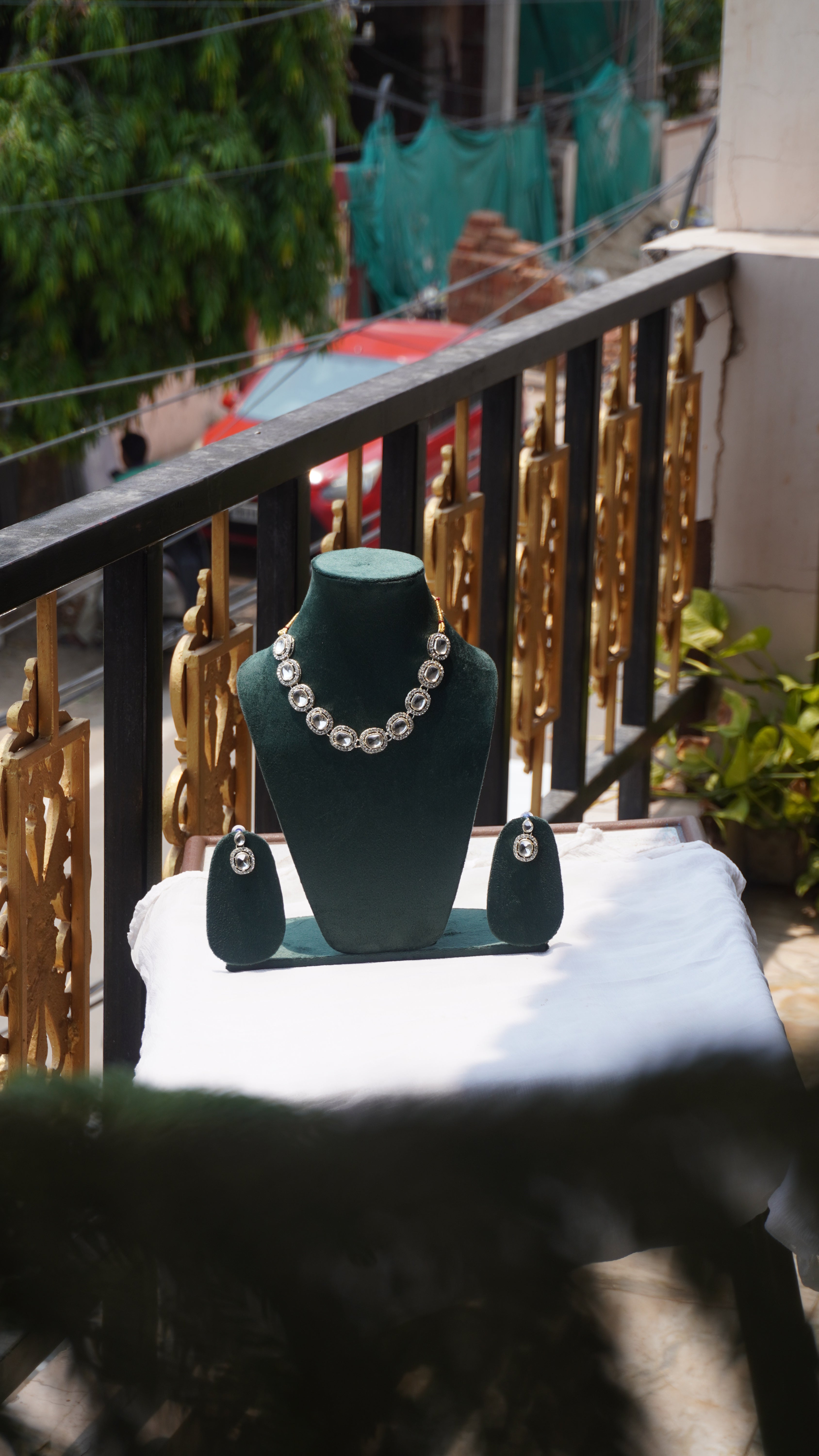 Elegant Kundan Necklace and Earrings Set – Bridal & Party Wear Jewelry for Women