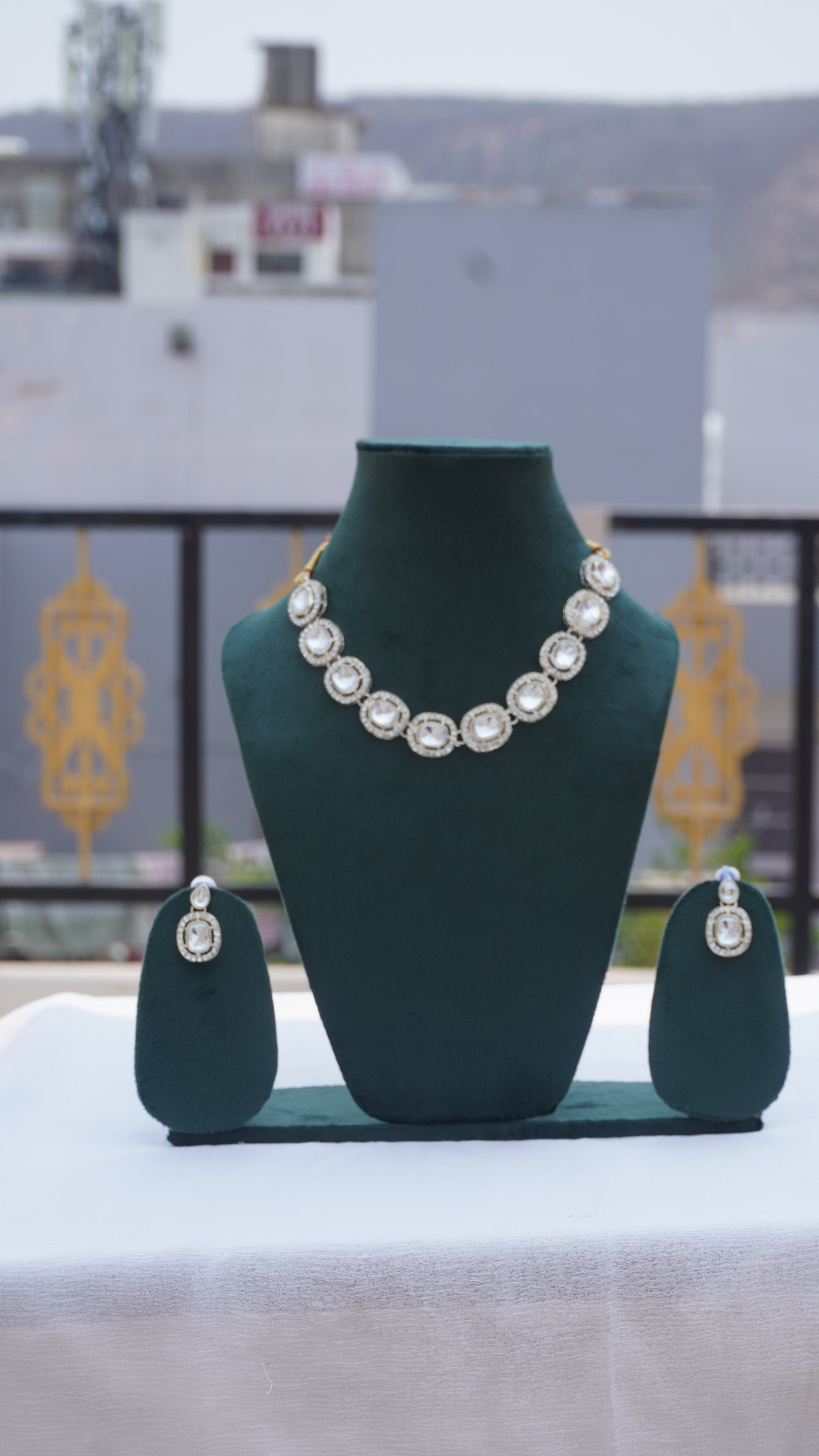 Elegant Kundan Necklace and Earrings Set – Bridal & Party Wear Jewelry for Women