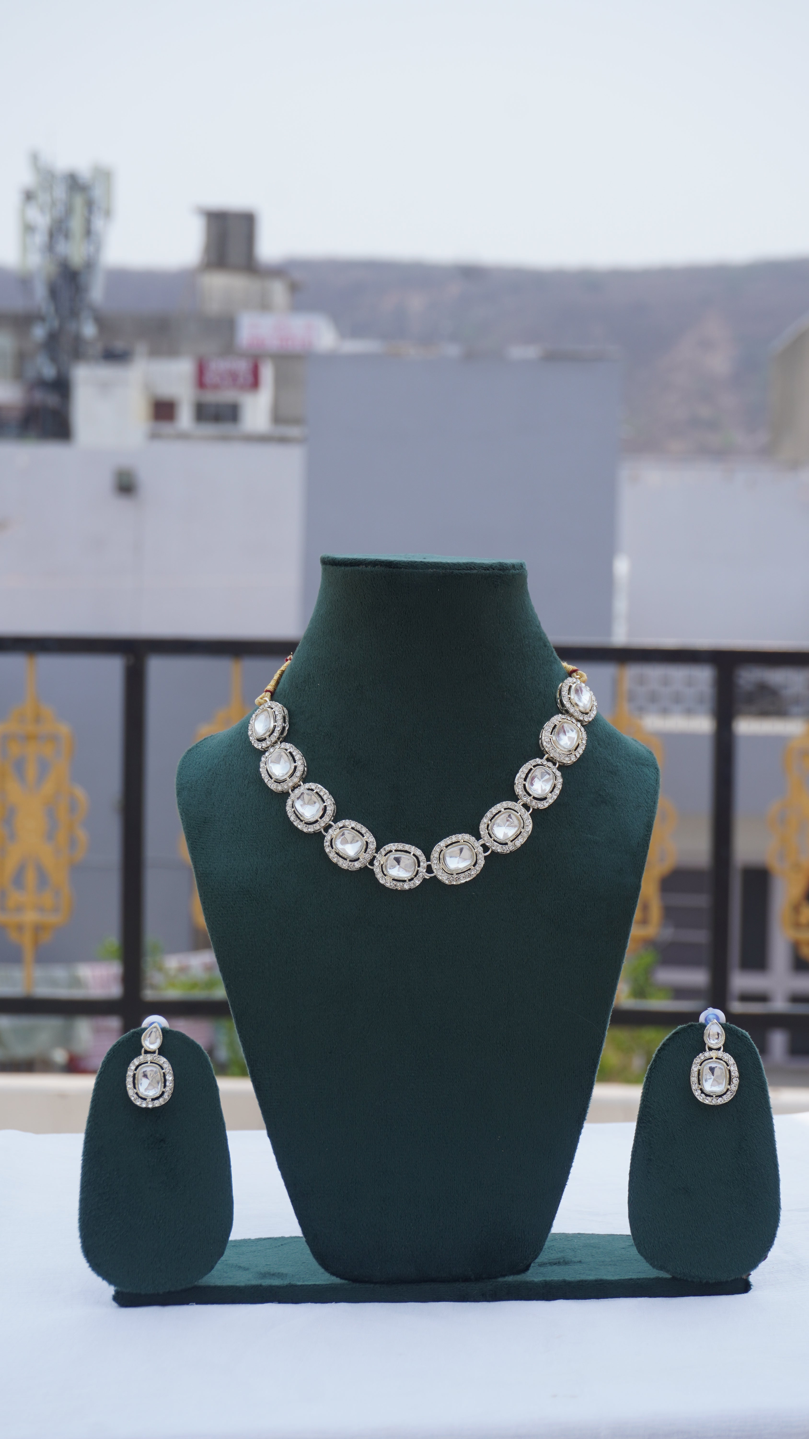 Elegant Kundan Necklace and Earrings Set – Bridal & Party Wear Jewelry for Women