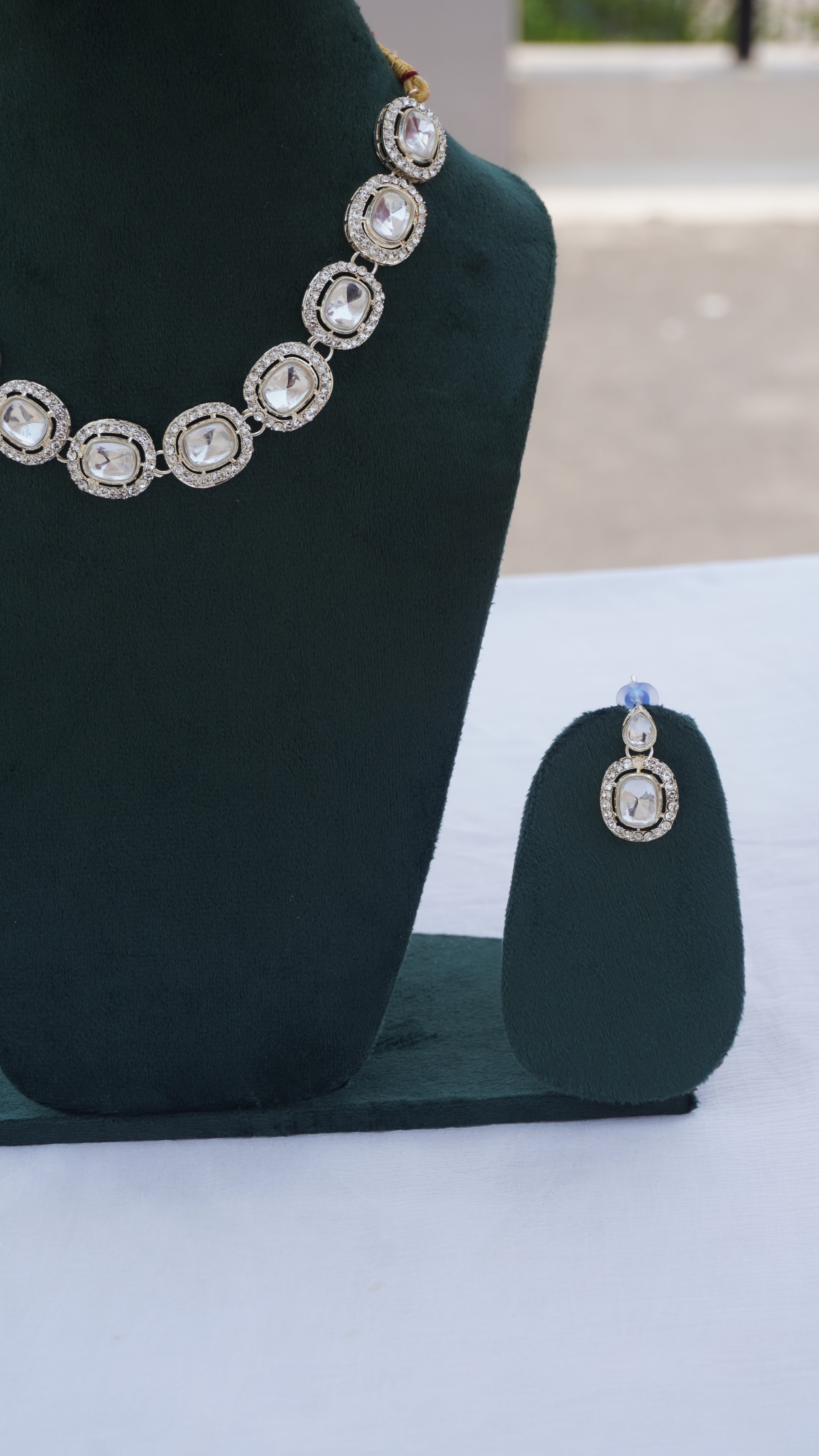 Elegant Kundan Necklace and Earrings Set – Bridal & Party Wear Jewelry for Women