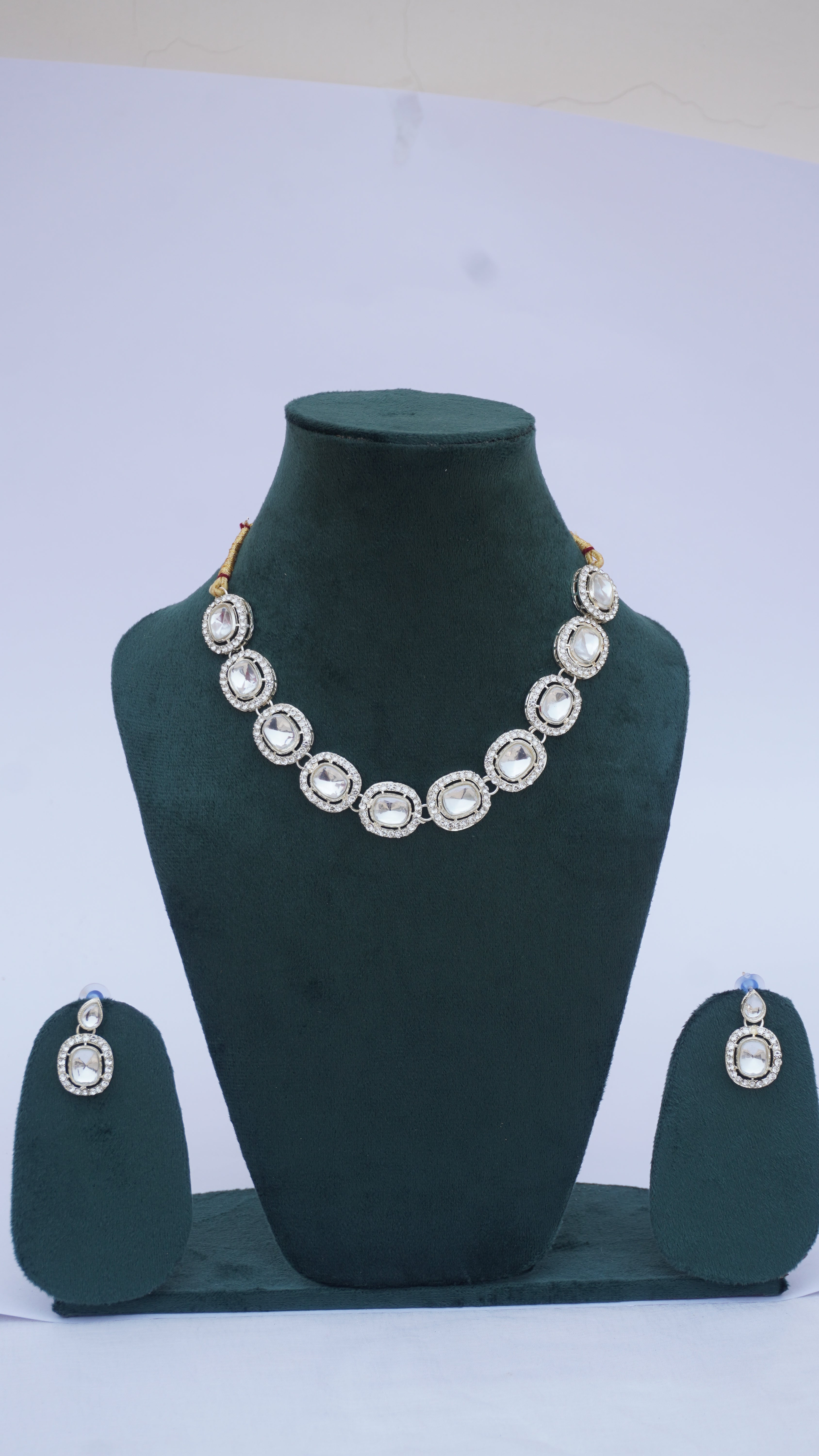 Elegant Kundan Necklace and Earrings Set – Bridal & Party Wear Jewelry for Women