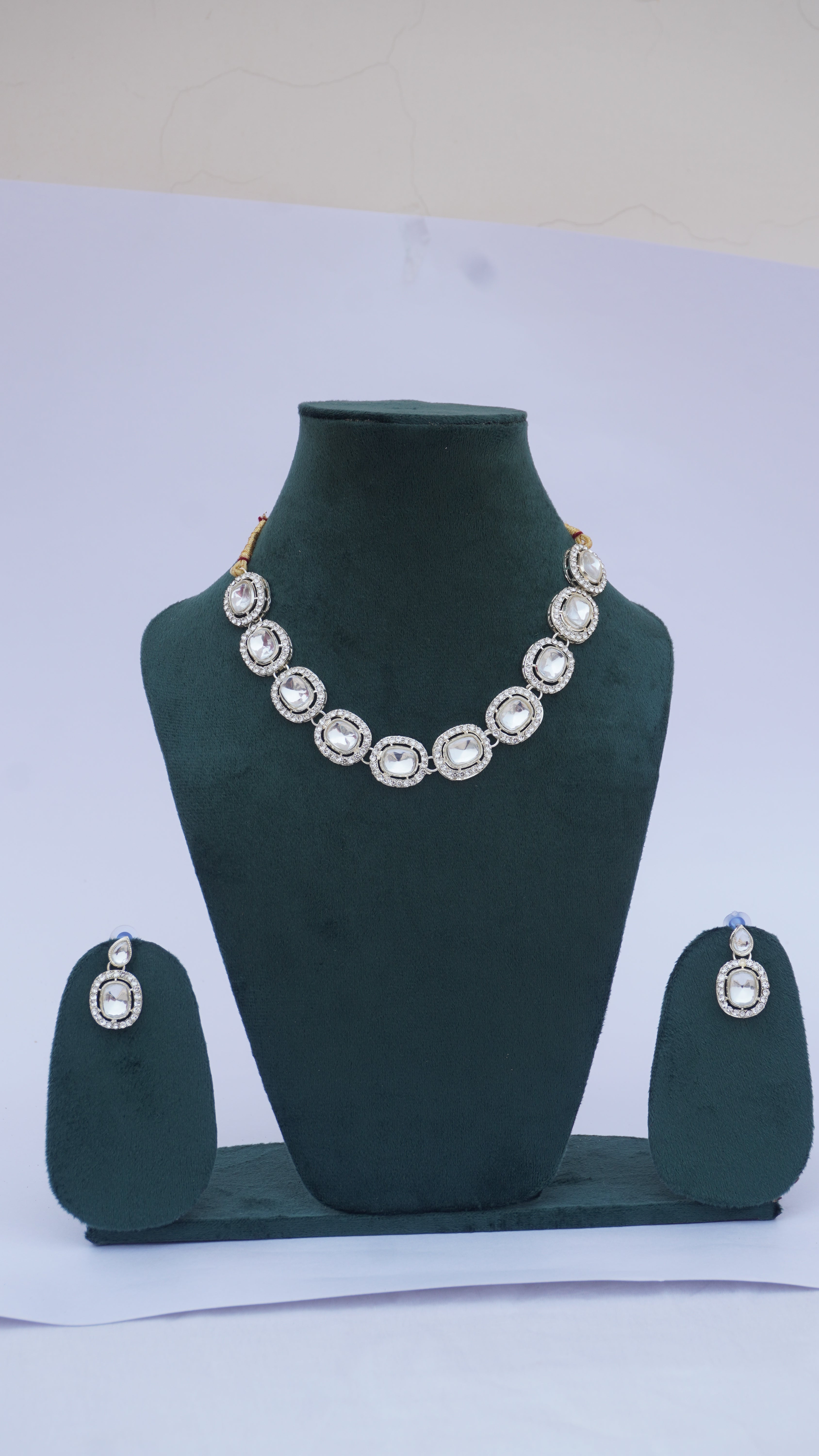 Elegant Kundan Necklace and Earrings Set – Bridal & Party Wear Jewelry for Women