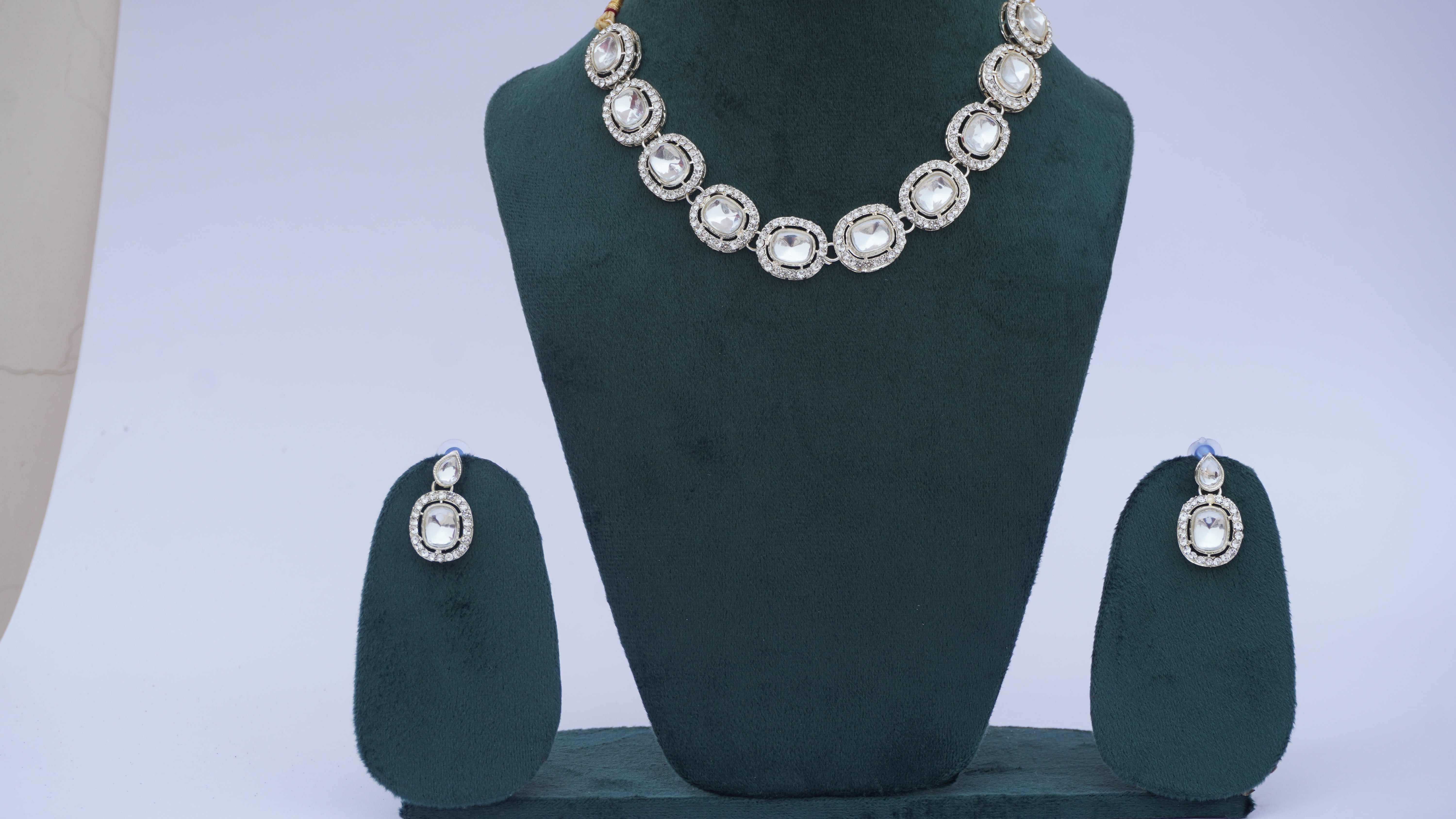 Elegant Kundan Necklace and Earrings Set – Bridal & Party Wear Jewelry for Women