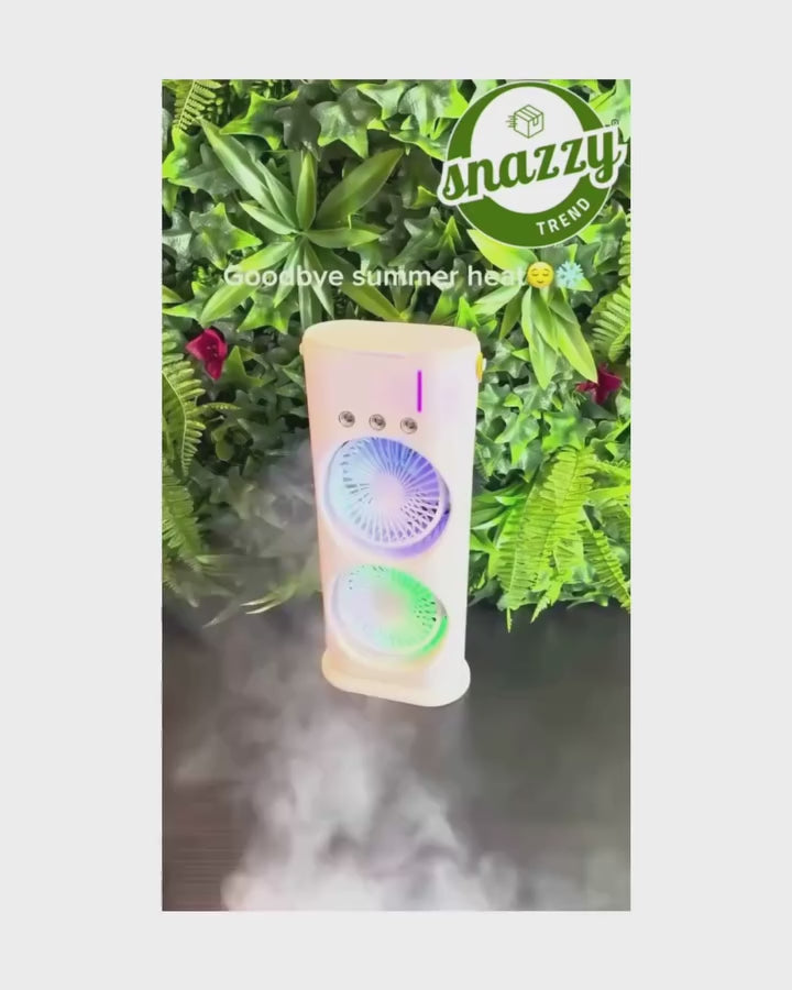 Portable Tower Mist Spray Cooling Fan, Air Cooling Fan (1 Pc)